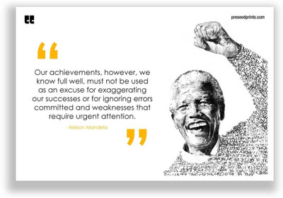 50% OFF on PosterGuy Preseed Print Our Achievements by Nelson Mandela Motivational Poster Paper Print