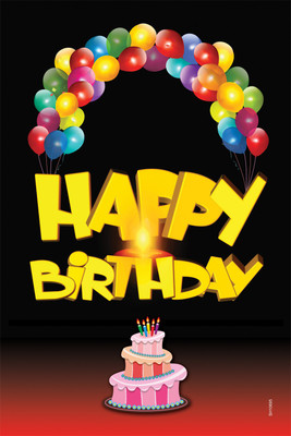 16% OFF on Shopisky Happy Birthday With Cake And Candle Paper Print 16% OFF on Shopisky Happy Birthday With Cake And Candle Paper Print