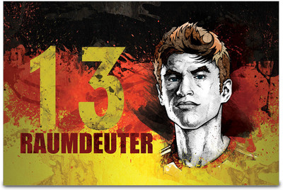 53% OFF on ShopMantra Thomas M?ller Germany Football Poster Paper Print