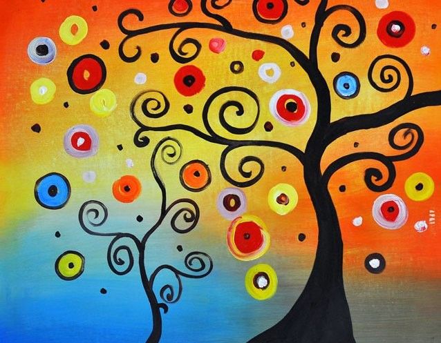 80% OFF on Holicshop Tree Canvas Pianting Without Frame Canvas Art