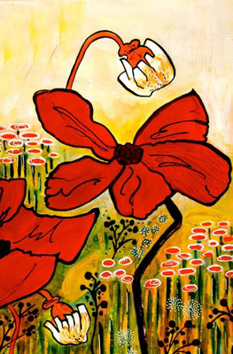 80% OFF on Holicshop Flowers Painting Without Frame Canvas Art