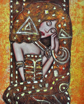 80% OFF on Holicshop Lady Canvas Pianting Without Frame Canvas Art