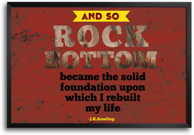 46% OFF on And So Rock Bottom Quote Laminated Framed Paper Print 46% OFF on And So Rock Bottom Quote Laminated Framed Paper Print