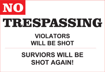 11% OFF on No Trespassers Paper Print 11% OFF on No Trespassers Paper Print