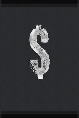 6% OFF on Dollar Sign Black Paper Print
