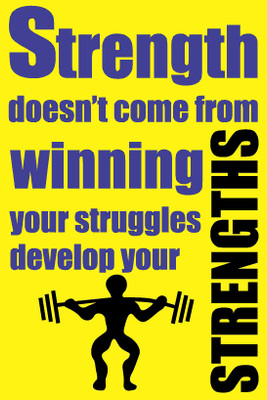 31% OFF on Strength & Winning - Motivational Poster Paper Print