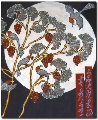 69% OFF on Stybuzz Birds On Tree In Night Canvas Art