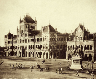 Elphistone College, Sassoon Library And Kala Ghoda-Bombay-C.1880 Photographic Paper