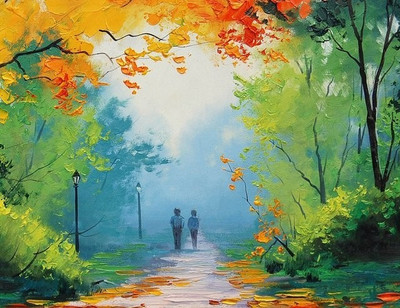 11% OFF on Wonder Images Painted Beautiful Woods with Back Framing Canvas Art