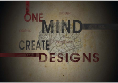 37% OFF on One Mind To Create Your Design Poster (18 x 12 Inches) by Shopkeeda Paper Print