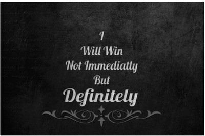 75% OFF on Artmagik I Will Win Poster Fine Art Print