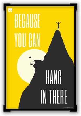 30% OFF on Preseed Prints Because You Can Motivational Quote Startup Matte Laminated Framed Poster Paper Print