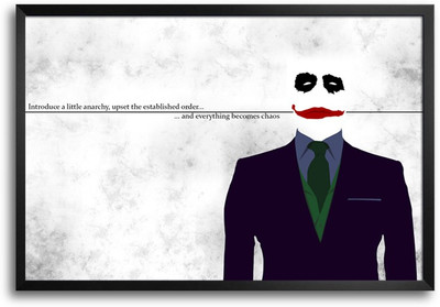 46% OFF on ShopMantra Joker Anarchy Quote Laminated Frame Poster Paper Print