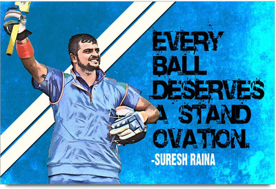 64% OFF on ShopMantra Suresh Raina Standing Ovation Quote Paper Print