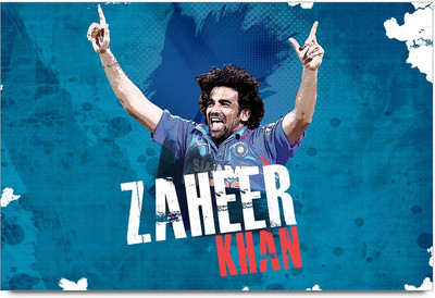 53% OFF on Zaheer Khan The Mumbaikar Laminated Poster Paper Print