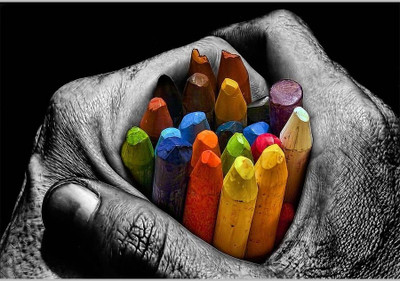 80% OFF on Cryons In HandPoster (18 x 12 Inches) by Shopkeeda Paper Print