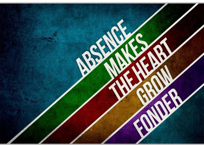 37% OFF on Absence Makes The eart Grow FonderPoster (18 x 12 Inches) by Shopkeeda Paper Print