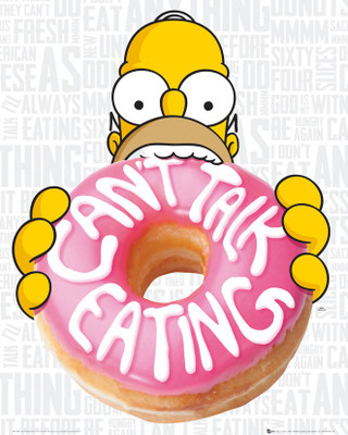 The Simpsons Eating Official Paper Print The Simpsons Eating Official Paper Print