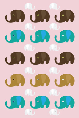 6% OFF on Elephant Pattern Paper Print