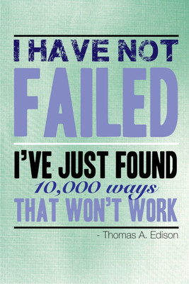 16% OFF on Poster - Motivational Quote about failure Paper Print