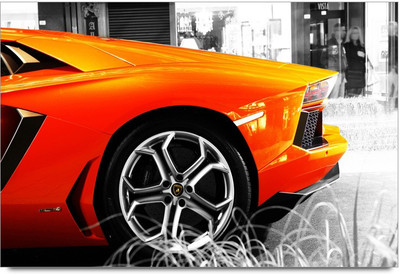 34% OFF on Amy Hot Red Super Speed Car Paper Print 34% OFF on Amy Hot Red Super Speed Car Paper Print