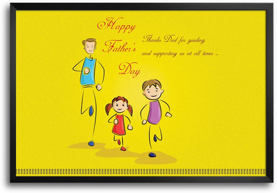 46% OFF on Happy Father's Day -SMFP00002209 Laminated Framed Paper Print