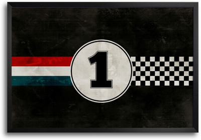 46% OFF on ShopMantra One Street Racing Laminated Frame Poster Paper Print