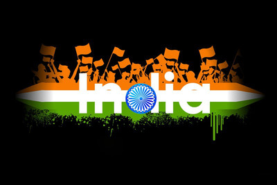 68% OFF on Stybuzz Indian Flag Graffiti Art Photographic Paper