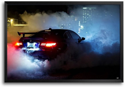 74% OFF on Bmw Burnout Fp00003733 Framed Photographic Paper