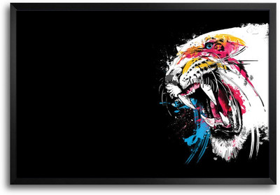 46% OFF on ShopMantra Roaring Tiger Artistic Laminated Frame Poster Paper Print 46% OFF on ShopMantra Roaring Tiger Artistic Laminated Frame Poster Paper Print