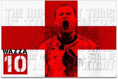 53% OFF on Shopmantra Wazza Rooney England Football Poster Paper Print