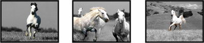 33% OFF on White Horses Fine Print 3D Poster