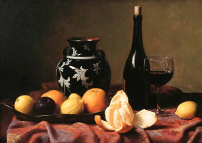 47% OFF on Wine And Fruits Paper Print