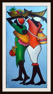 37% OFF on Village Family Painting Fine Art Print