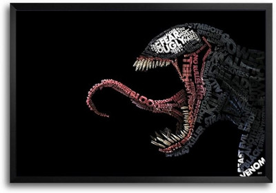 74% OFF on Venom Typography Fp00004167 Framed Photographic Paper