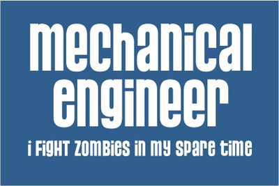 6% OFF on Mechanical Engineer - Fights Zombie Paper Print