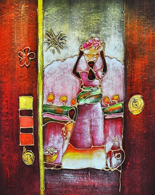 81% OFF on Mesleep Lady Canvas Pianting Without Frame Canvas Art