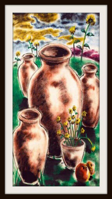 37% OFF on Flower Pot Painting Fine Art Print