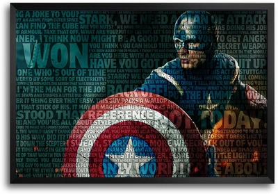 46% OFF on ShopMantra Captain America Typography Laminated Frame Poster Paper Print