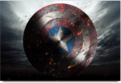 62% OFF on Capitan America Logo Paper Print