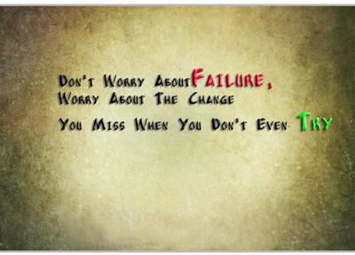 37% OFF on Don't Worry About FailurePoster (18 x 12 Inches) by Shopkeeda Paper Print