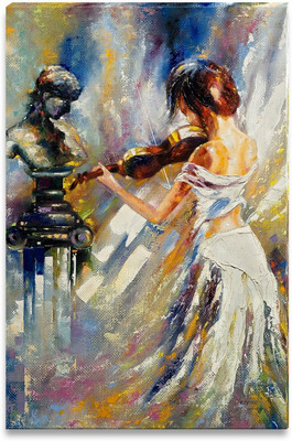 45% OFF on Girl Playing Violin Canvas Art