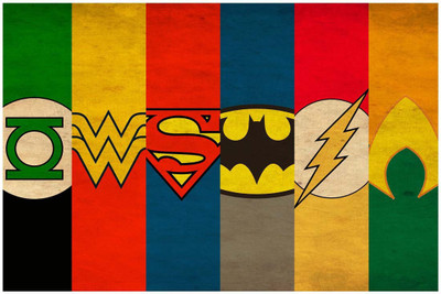 37% OFF on SPOILT - Logos Of My Favourite Superheroes Paper Print 37% OFF on SPOILT - Logos Of My Favourite Superheroes Paper Print