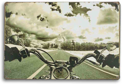 62% OFF on Travel Quote Motor Cyle Metal Plate Fine Art Print