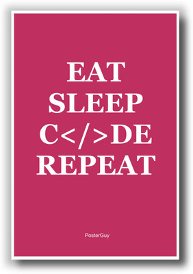 27% OFF on PosterGuy Eat Sleep Code Repeat Motivational Poster - Pink Paper Print 27% OFF on PosterGuy Eat Sleep Code Repeat Motivational Poster - Pink Paper Print