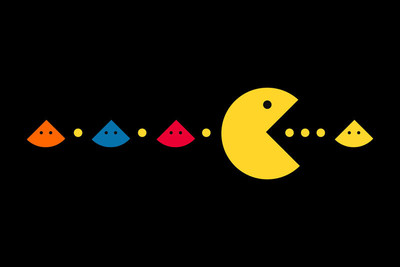 8% OFF on Pacman Art Paper Print