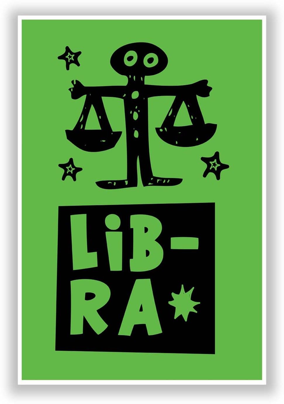 50% OFF on Libra Green | Zodiac Sign Gifts For Friends & Family Paper Print