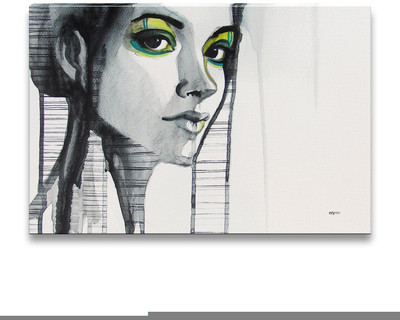 43% OFF on Portrait of Beautiful Girl Canvas Art