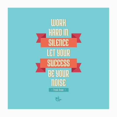5% OFF on Thinkpot Work Hard In Silence - Frank Ocean White Square Frame Paper Print