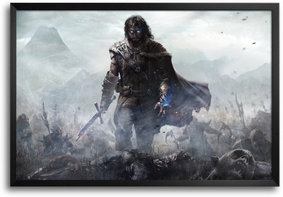 46% OFF on Gamer Devil War Laminated Framed Paper Print